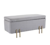 HOMCOM Panca Fondo Letto Moderna con Spazio Contenitore Interno Beige