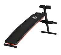 HOMCOM Panca per Addominali Multifunzione 47x139x51-69cm Nero e Rosso