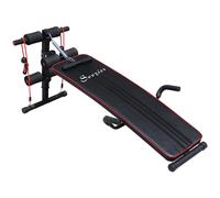 HOMCOM Panca per Addominali Multiuso e Altezza Regolabile Per Fitness in Acciaio