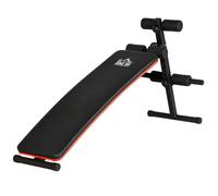HOMCOM Panca per Addominali Pieghevole e Regolabile 47x139x51-69cm Nero e Rosso