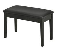 HOMCOM Panca per Pianoforte con Vano Contenitore in Legno e Finta Pelle Nero