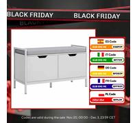 Homcom Panca per scarpe da ingresso con cuscino rimovibile per 4 paia di scarpe 84X35X50 cm Bianco