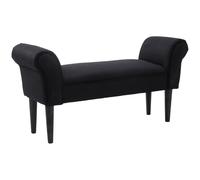 HOMCOM Panca Scarpiera Imbottita di Design con Braccioli Arrotolati, Nero