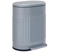 HOMCOM Pattumiera a pedale da 20 litri con coperchio e pedale, cestino della spazzatura con secchio interno rimovibile, funzione soft-close, per soggiorno, ufficio, grigio, 36,5 x 31,2 x 45 cm