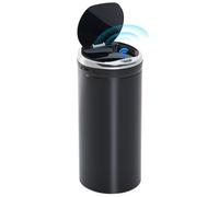 HOMCOM Pattumiera Automatica con Sensore a Infrarossi e Capacità 42L, Nero | Pattumiera Cucina, in Acciaio e Plastica, 30.5x30.5x68 cm