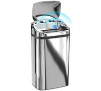 HOMCOM Pattumiera Cestino Automatica con Sensore in Acciaio Inox