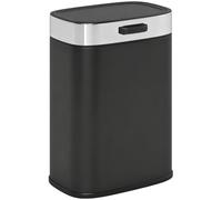 HOMCOM Pattumiera da cucina in acciaio inox con apertura a pressione, coperchio aperto da 5 l, con secchio interno rimovibile, per porta dell'armadio da cucina, sotto il lavandino, camera da letto