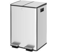 HOMCOM Pattumiera Differenziata Argento