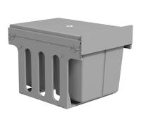 HOMCOM Pattumiera Estraibile Sottolavello da 31L con 3 Secchi Rimovibili e Piano Superiore, Grigio Chiaro Aosom Italy