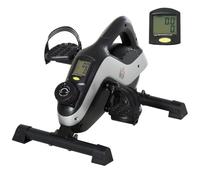 HOMCOM Pedaliera Portatile Mini Cyclette, Resistenza Magnetica | 8 Livelli, Display LCD, Ciclista per Gambe da Seduti, Uso Domestico