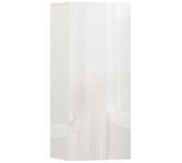 HOMCOM Pensile Bagno con 2 Ripiani in Vetro Regolabili e Anta Bianco Lucido