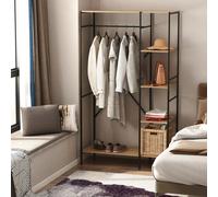 Appendiabiti HOMCOM con 4 portaoggetti e appendiabiti 100x46x170,5 cm