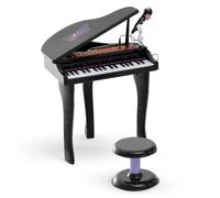 Homcom Pianoforte per bambini 37 tasti Microfono elettronico per bambini Luci USB/Mp3 Karaoke