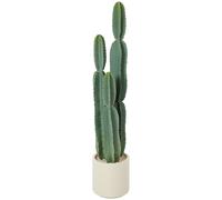 HOMCOM Pianta Artificiale di Cactus con 3 Steli in EVA, 25x25x111 cm, Verde