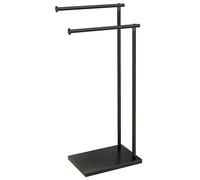 HOMCOM Piantana Portasciugamani da Terra a 2 Bracci 35.5x20x78cm Nero
