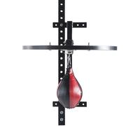 HOMCOM Piattaforma Boxe con Speedball di Φ21 cm, Acciaio Ecopelle