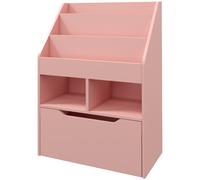 HOMCOM Piccola Libreria per Bambini con 3 Ripiani e Cassetto in MDF