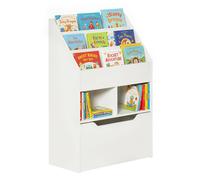 HOMCOM Piccola Libreria per Bambini con Ripiani e Cassetto in MDF