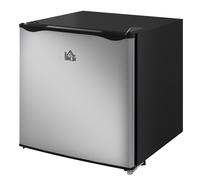 HOMCOM Piccolo Frigorifero 35L con Ripiano Rimovibile Porta Reversibile Argento [EEK: E]