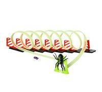 HOMCOM Pista per Macchinine con Effetti Luminosi e Macchinina Inclusa Gioco Bambini 3-6 Anni Verde e Rosso