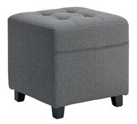 HOMCOM Poggiapiedi Pouf 35x35x35 cm Grigio