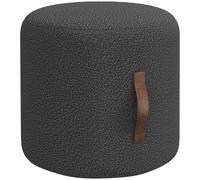 HOMCOM Poggiapiedi, Pouf con un design moderno, Grigio scuro + Marrone