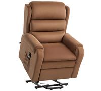 HOMCOM Poltrona Alzapersona Reclinabile a 160° con Poggiapiedi Bianco Crema