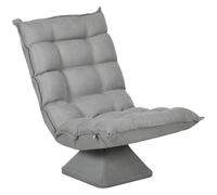 HOMCOM Poltrona da pavimento paresseux poltrona relax poltrona lounge design capitonné inclinazione schienale regolabile girevole 360°