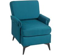 HOMCOM Poltrona d'Arredo con Braccioli Arrotolati, 70x73x83 cm, Verde