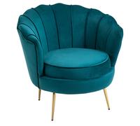 HOMCOM Poltrona Design Vintage Poltroncina Rétro da Camera in Velluto