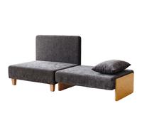 HOMCOM Poltrona letto singolo 2 in 1 pieghevole con cuscini, grigio scuro Aosom Italy