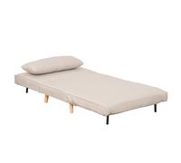 HOMCOM Poltrona Letto Singolo con 4 Gambe a Scomparsa Schienale Regolabile