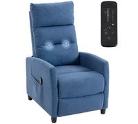 POLTRONA HOMCOM IT700-204V90DB - massaggiante reclinabile ergonomica regolabile con braccioli