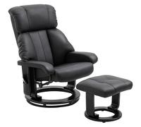 HOMCOM Poltrona Massaggiante Reclinabile Telecomando 76x80x102 cm Nero