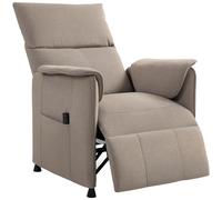 HOMCOM Poltrona Reclinabile Elettrica con Telecomando e Poggiapiedi, in Tessuto Effetto Velluto, 80x83x104 cm, Marrone Aosom Italy