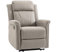 HOMCOM Poltrona Reclinabile Manualmente Max 135°, 78x96x102 cm, Grigio