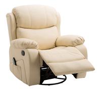 HOMCOM Poltrona Reclinabile Massaggiante Riscaldata con Poggiapiedi