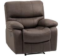 HOMCOM Poltrona Relax con Poggiapiedi Manuale 135° 97x90x96cm Marrone