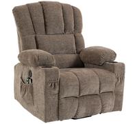 HOMCOM Poltrona relax elettrica alzapersona con massaggio, calore, funzione letto e USB, marrone Aosom Italy