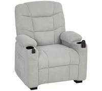 HOMCOM Poltrona Relax Elettrica con Massaggio, Riscaldamento e Funzione Memory, Grigio Aosom Italy