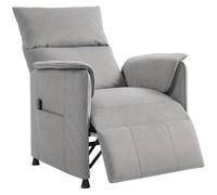 HOMCOM Poltrona Relax Elettrica Reclinabile Silenziosa, Poltrona Reclinabile Elettrica 160° per Anziani in Tessuto con Funzione Memory, Telecomando, Poggiapiedi per Soggiorno, Camera e Ufficio, Grigio