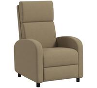 HOMCOM Poltrona Relax Reclinabile Manuale 160° con Poggiapiedi Beige