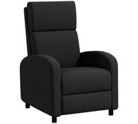 HOMCOM Poltrona Relax Reclinabile Manuale 160° con Poggiapiedi Nero