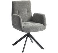 HOMCOM Poltrona, Sedia da accentuare, design moderno, girevole, fino a 120 kg, Grigio Scuro