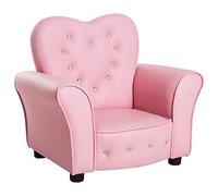 HOMCOM Poltroncina per Bambini Imbottita per Cameretta 59x41.5x49cm Rosa