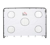 HOMCOM Porta da Calcio per Adulti e Bambini in Metallo con Rete e 5 Bersagli