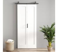 HOMCOM Porta Pieghevole a Libro con Superficie Verniciabile 90x210 cm Bianco
