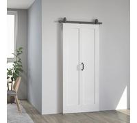 HOMCOM Porta a Libro Pieghevole con Superficie Verniciabile 90x210 cm Bianco
