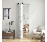 HOMCOM Porta Scorrevole Bi-fold Muro 71.2x213.4cm, Maniglia