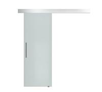 HOMCOM Porta Scorrevole Interna in Vetro Smerigliato con Binario e Maniglia per Bagno Cucina Studio 205 x 90 x 0.8cm